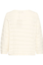 Whisper White Knitted Stripe Relaxed