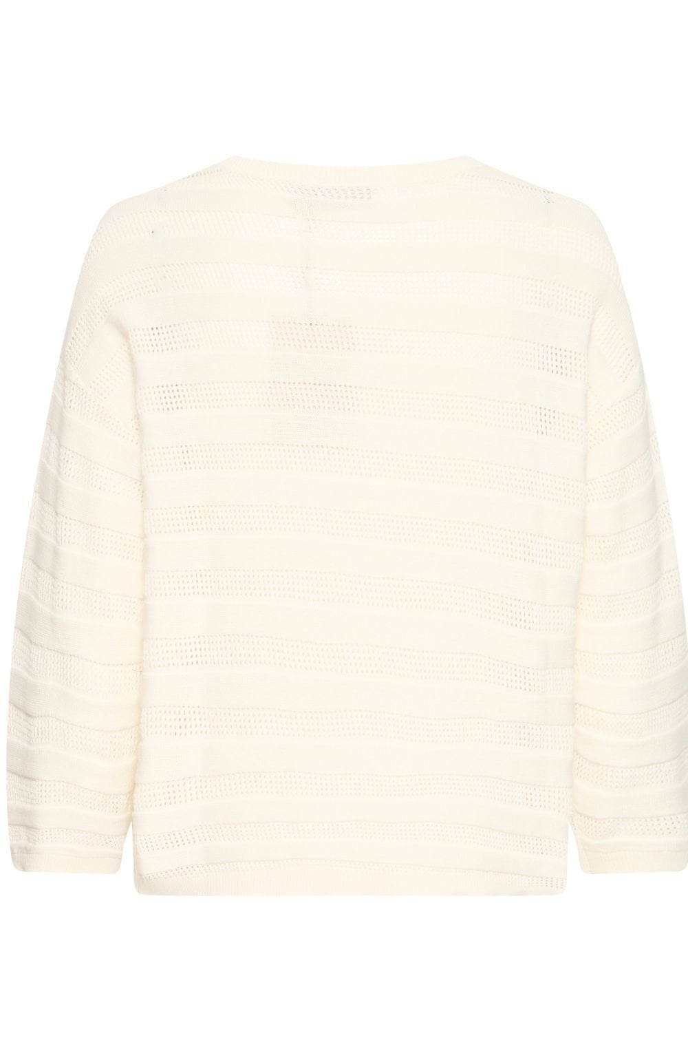 Whisper White Knitted Stripe Relaxed