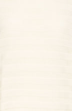 Whisper White Knitted Stripe Relaxed