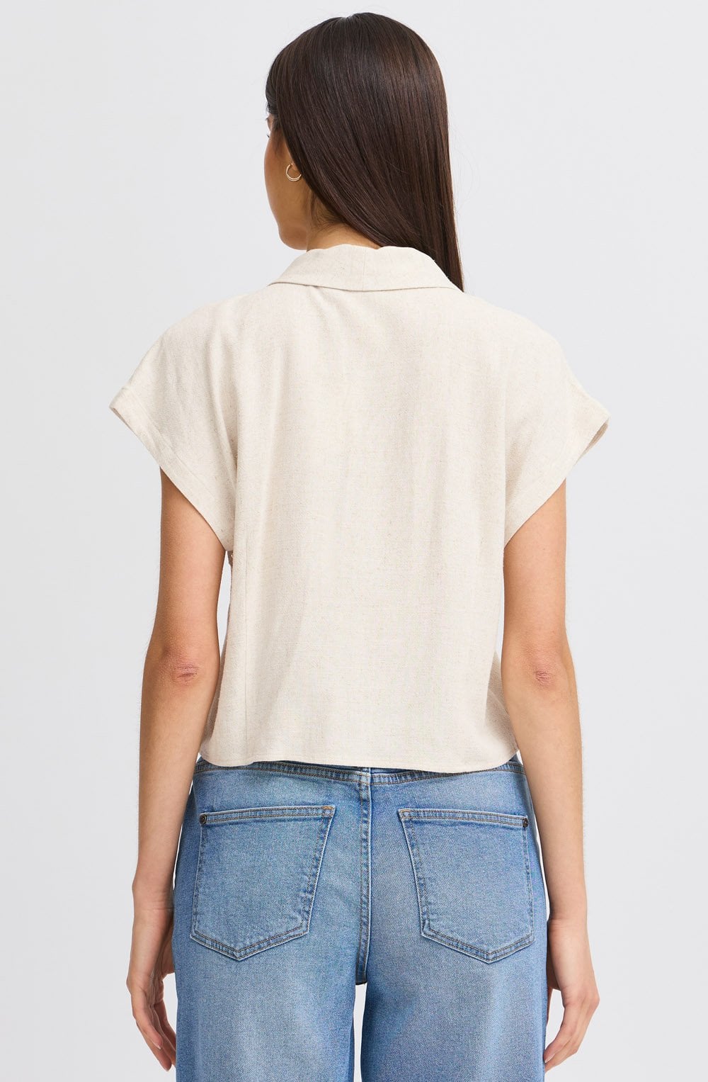 Whisper White Linen Blend Shirt