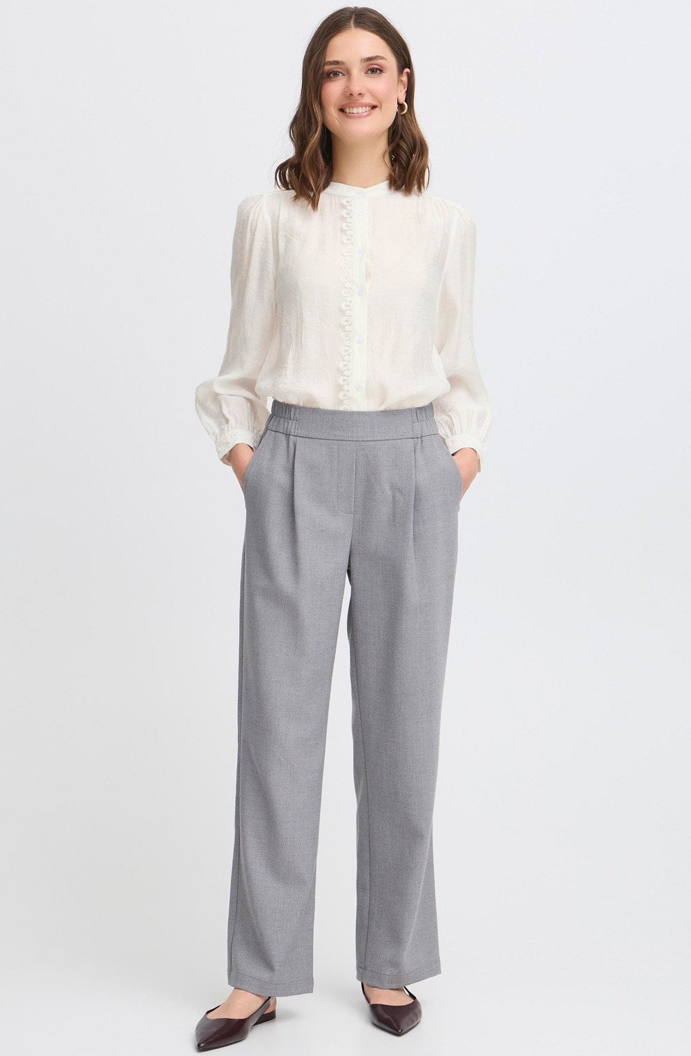 Whisper White Looped Lace Blouse