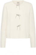 Whisper White Sparkle Bows Cardigan