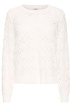 Whisper White Woven Knit Jumper