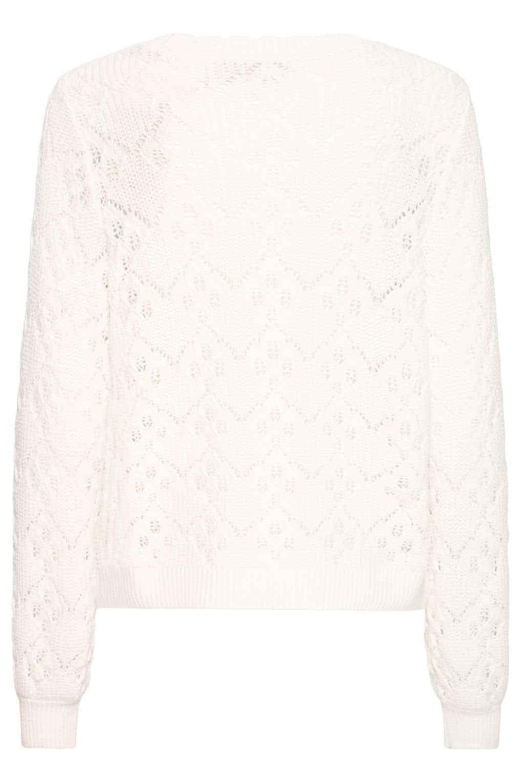 Whisper White Woven Knit Jumper
