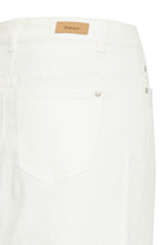 White Denim Midi Skirt