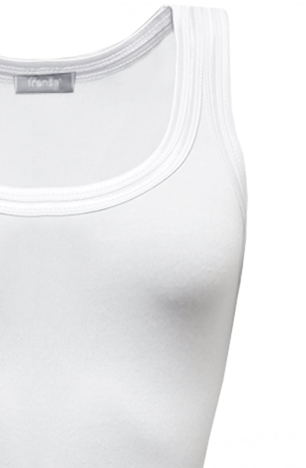 White Ribbon Trim Vest Top