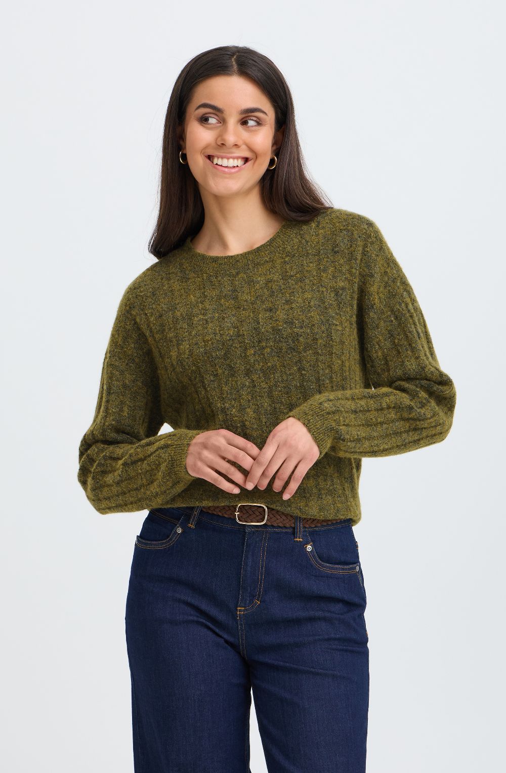 Fir Green Sanny Knit Jumper