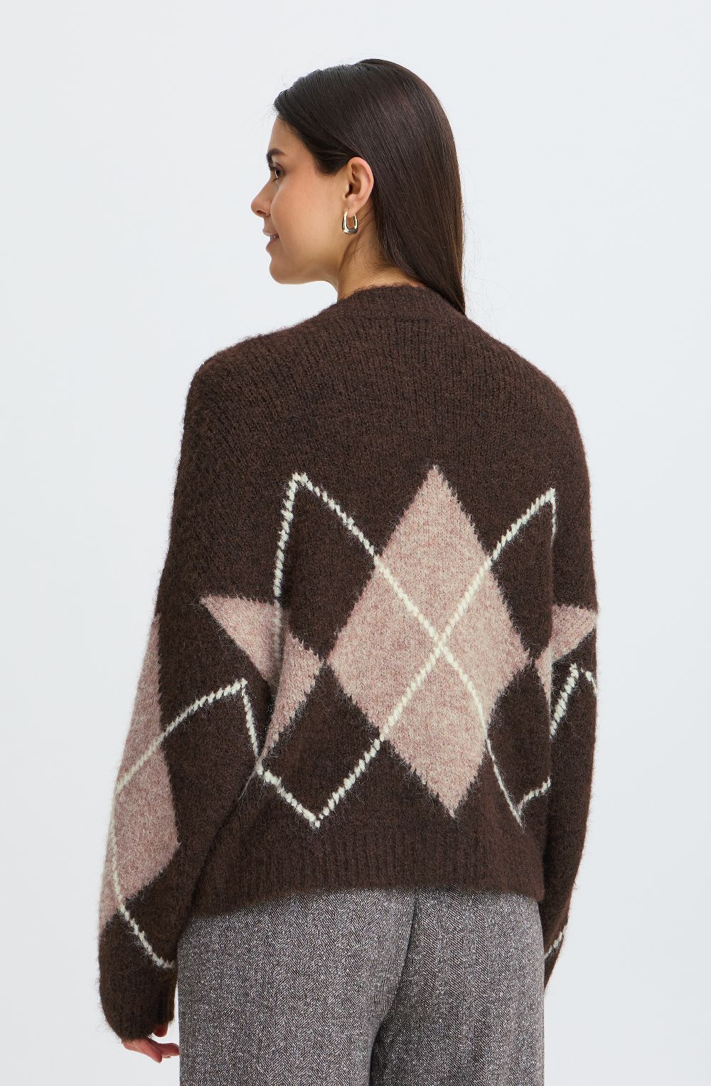 Hot Fudge Argyle Cardigan