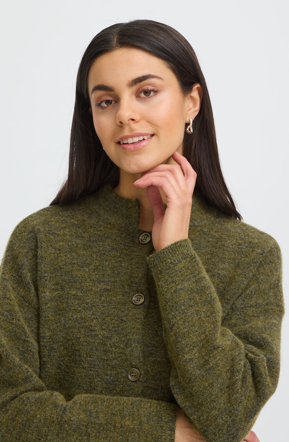 Fir Green Sanny Knit Cardigan