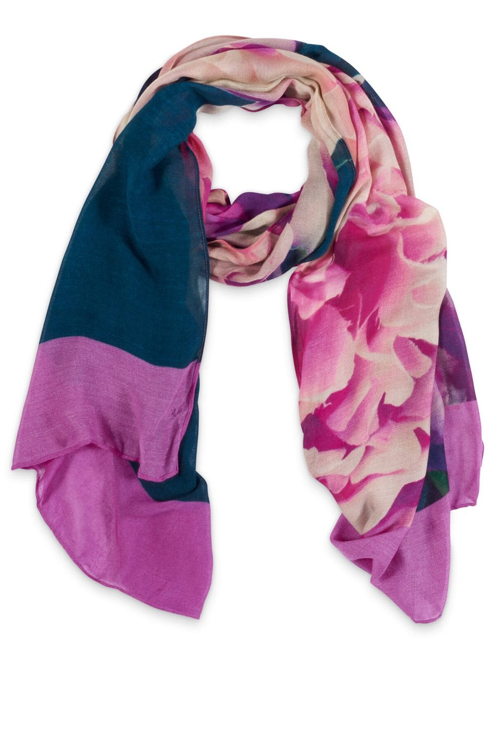 Pink Peonies Bamboo Scarf