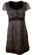 Graphite grey cap sleeve dress
