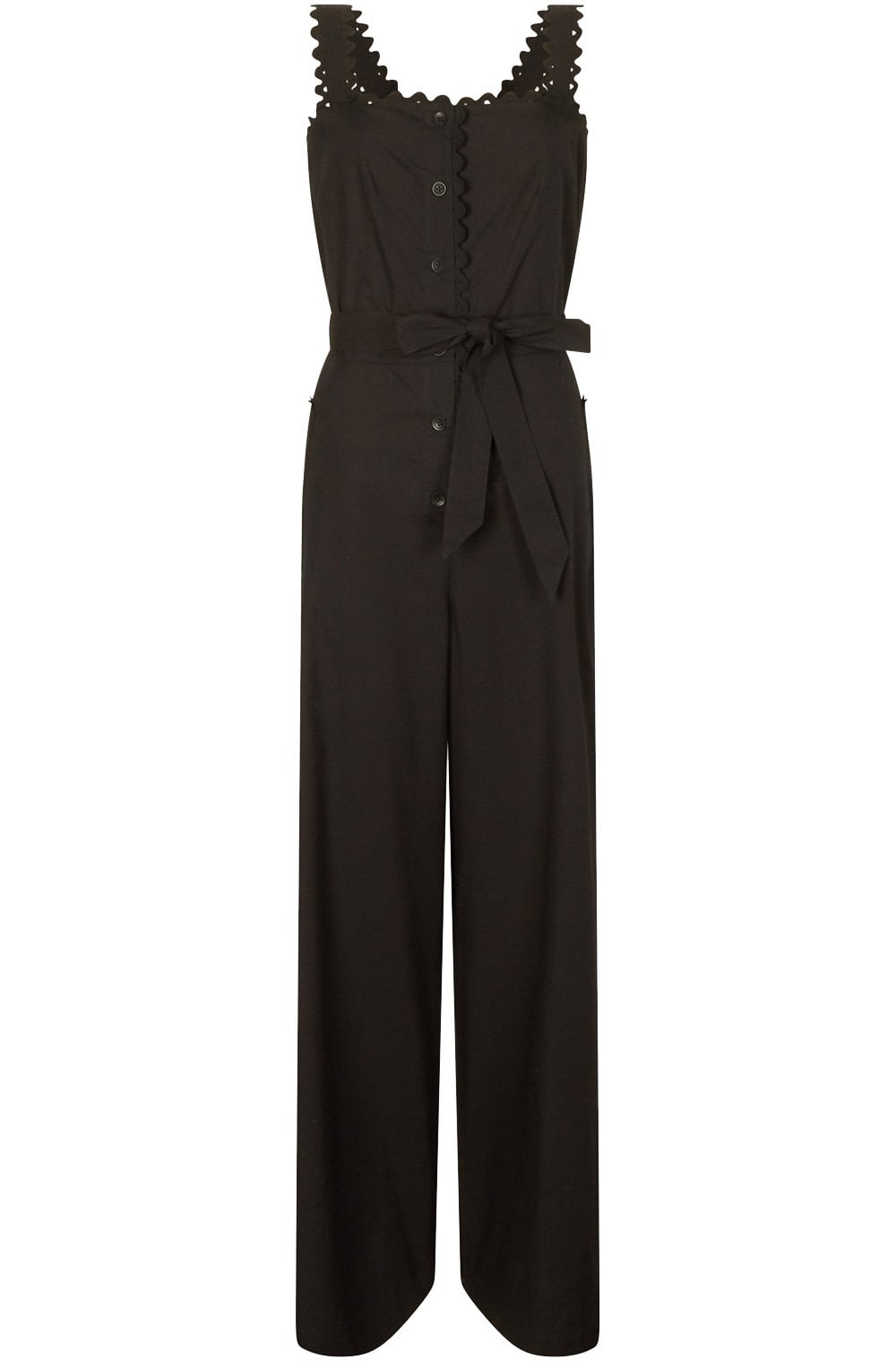 Black Button Down Jumpsuit