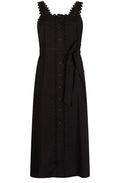 Black Button Down Midi Dress