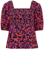 Black Floral Gypsy Style Top