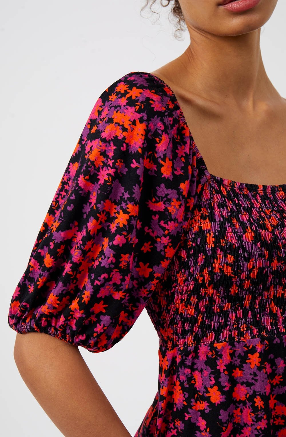Black Floral Gypsy Style Top