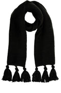 Black Oversized Tasselled Scarf