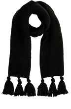 Black Oversized Tasselled Scarf
