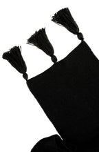 Black Oversized Tasselled Scarf
