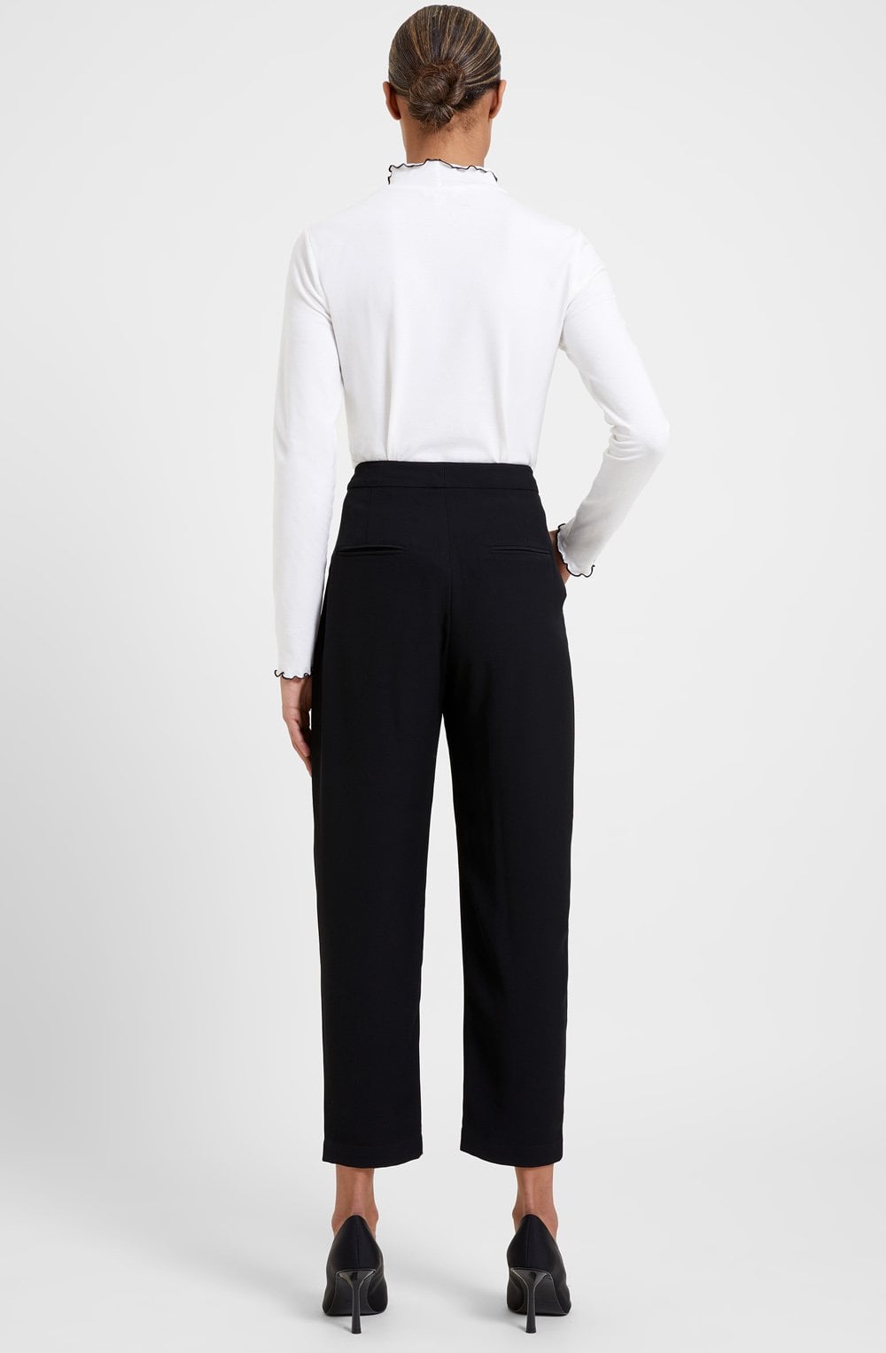 Black Soft Drape Trousers