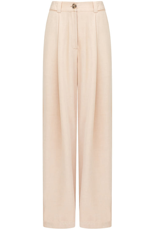 Chinchilla Luxe Twill Wide Leg Trousers