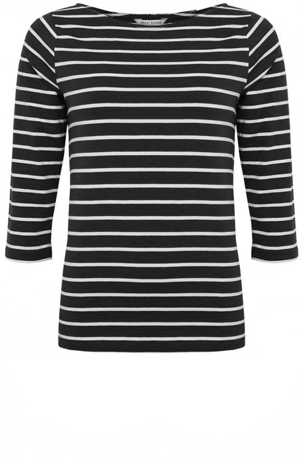 Classic Black Striped Sleeved Top
