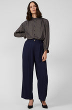 Dark Indigo Luxe Twill Wide Leg Trousers