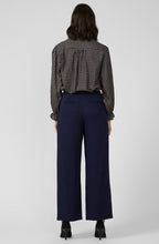 Dark Indigo Luxe Twill Wide Leg Trousers