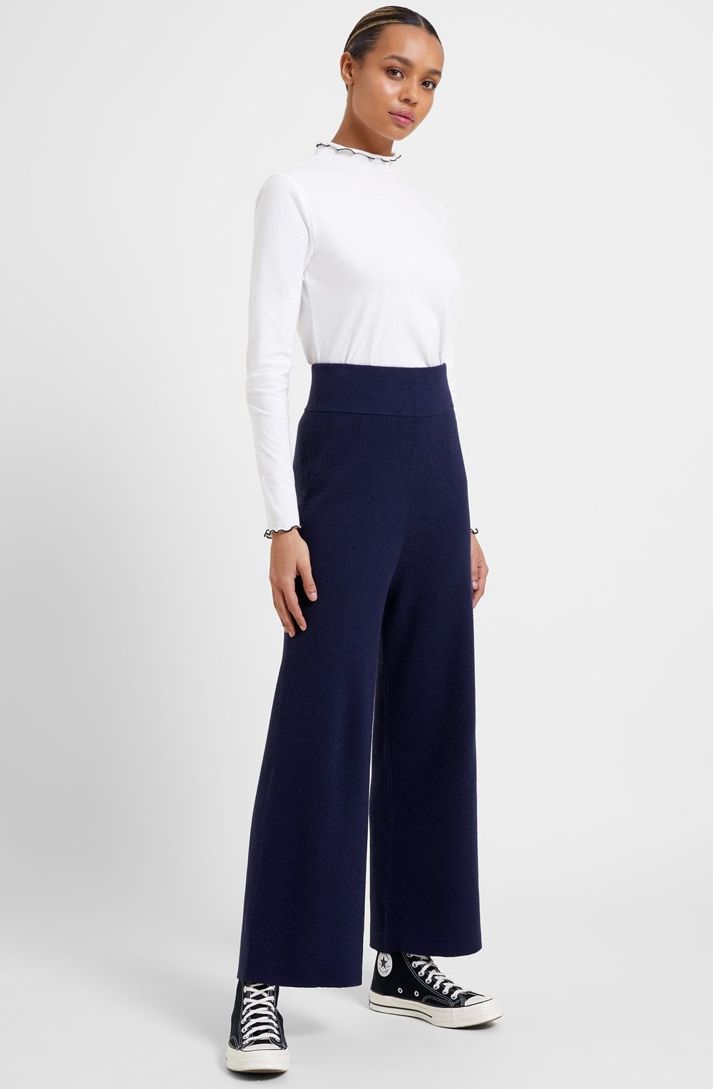 Dark Indigo Super Soft Knitted Trousers