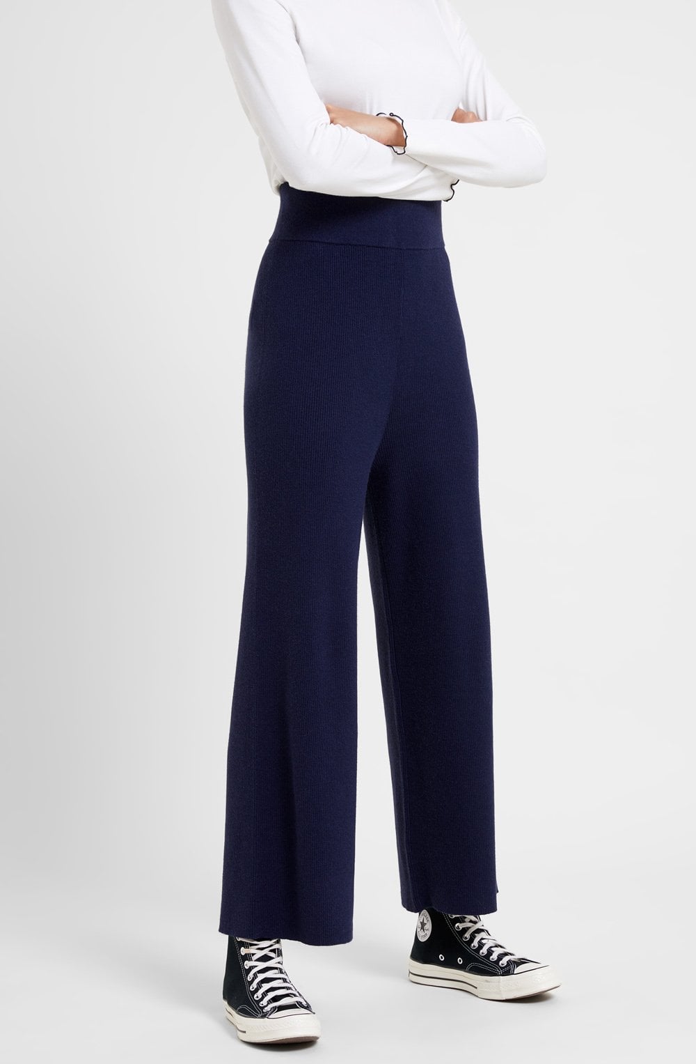 Dark Indigo Super Soft Knitted Trousers