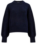 Dark Indigo Winter Fuzz Balloon Sleeve Jumper