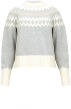 Grey Winter Pattern Crew Neck Jumper