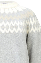 Grey Winter Pattern Crew Neck Jumper