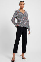 Heart Floral Oversized Collar Blouse