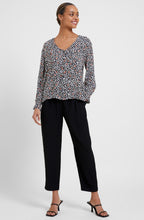 Heart Floral Oversized Collar Blouse