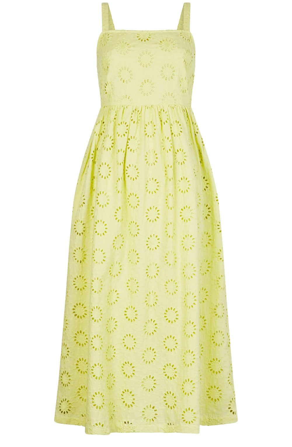 Lime Zest Daisy Cut Out Midi Dress
