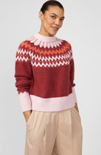 Wine Winter Pattern Crew Neck Jumper