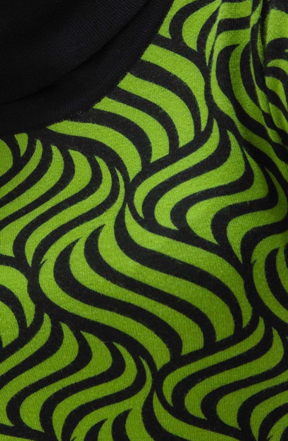 Green and Black Marbled Roll neck Jumper