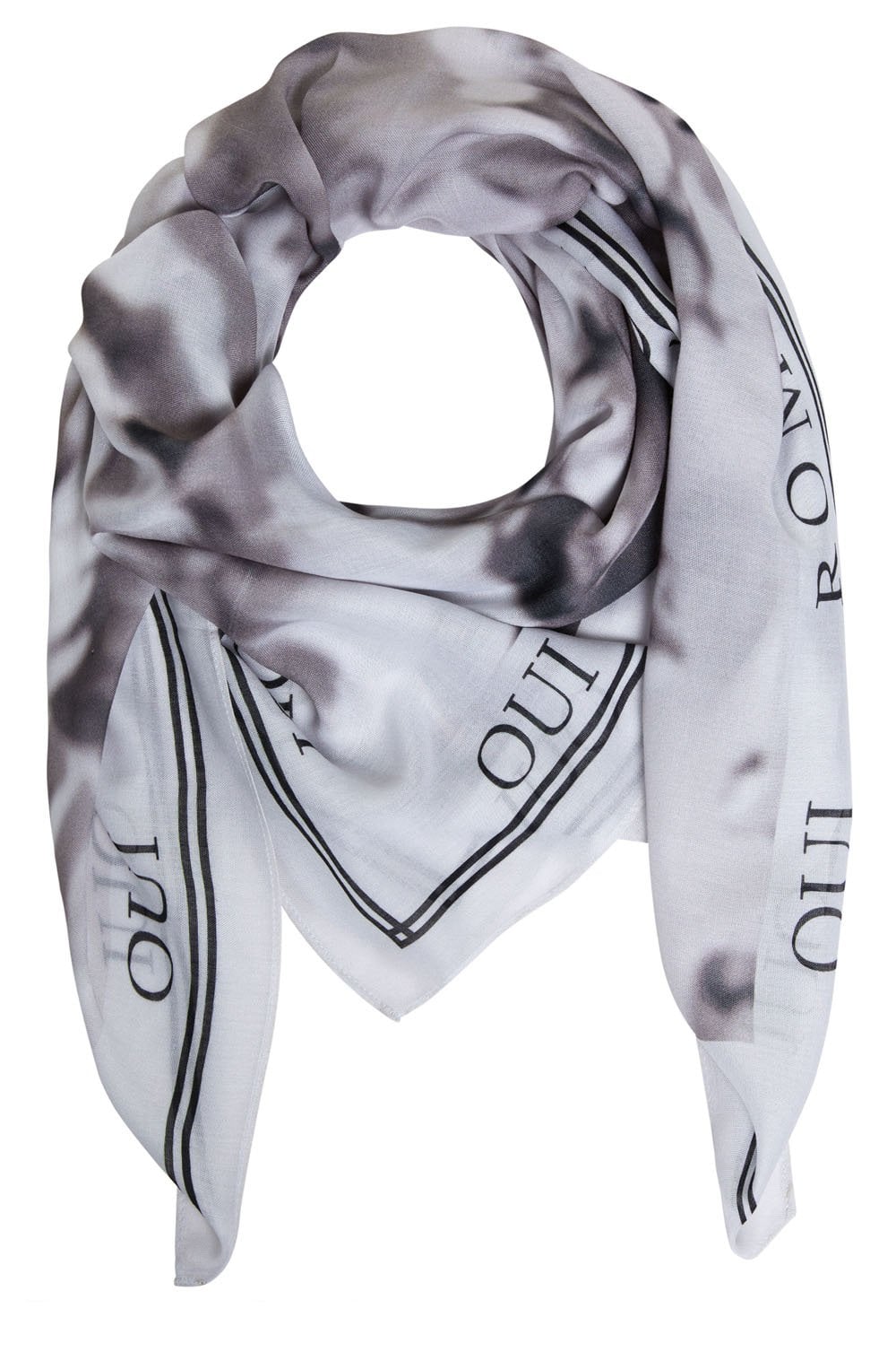 Grey & Black Oui Design Scarf