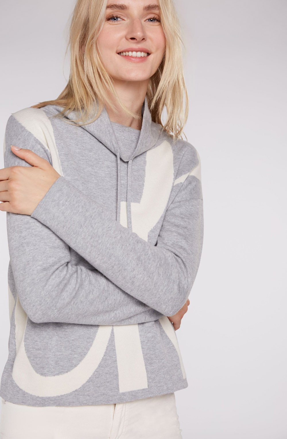 Grey & Cream Oui Jumper