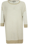 Long Line Striped Knit Tunic