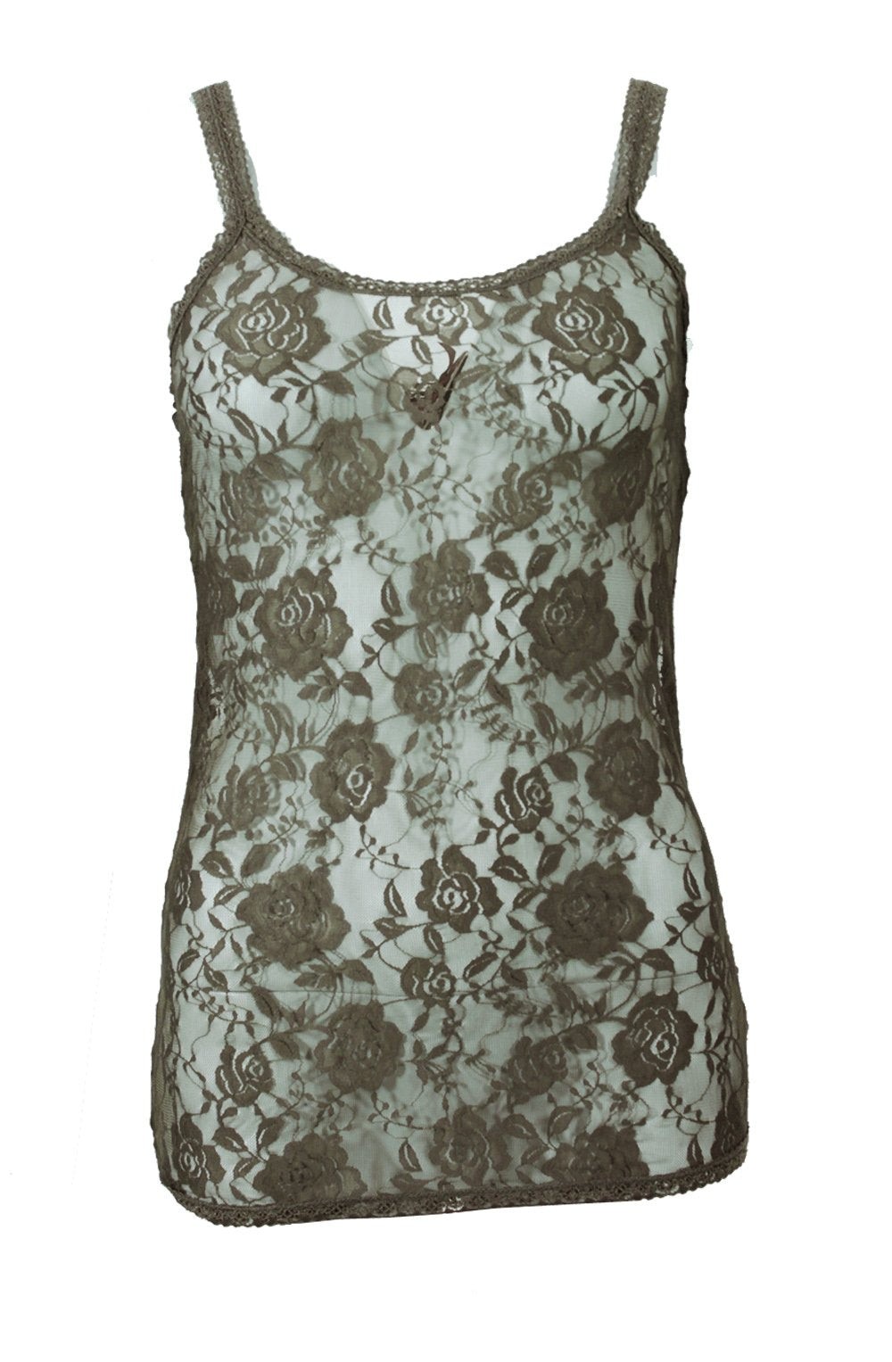 Khaki green lace top