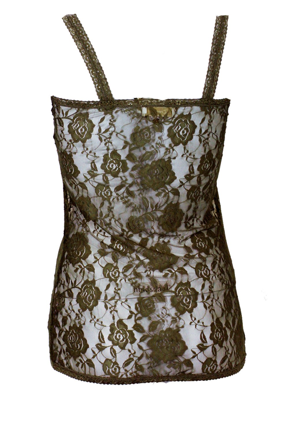 Khaki green lace top