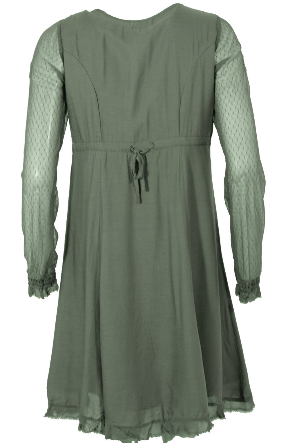 Khaki green loose fit dress