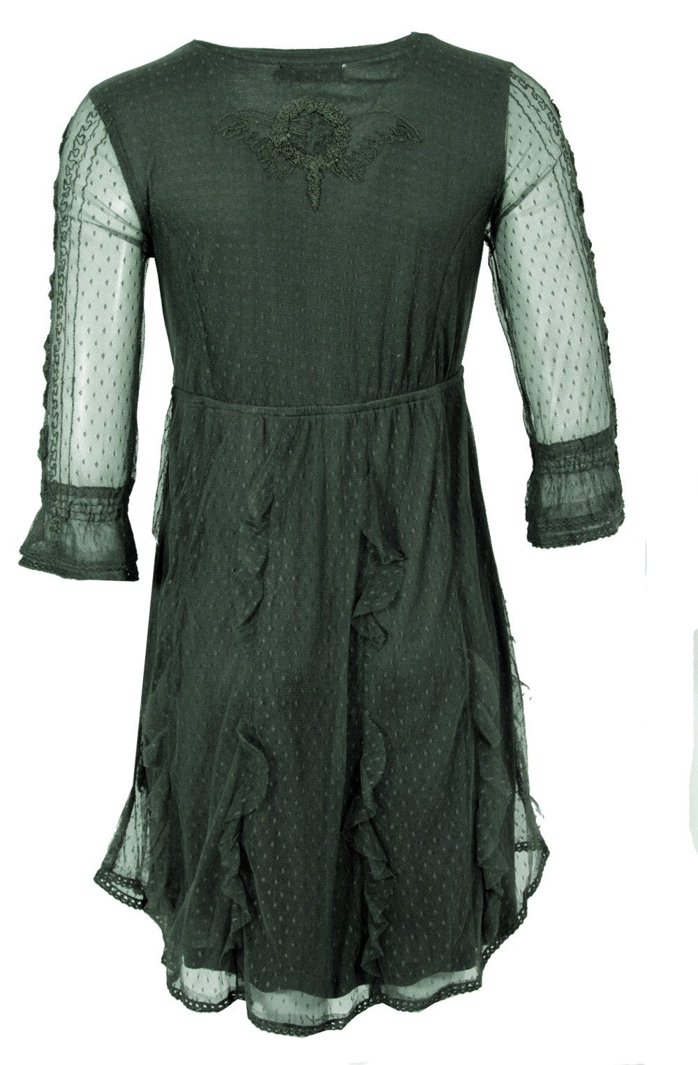 Lace dress dark khaki