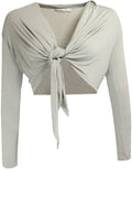Grey Cropped Cardigan