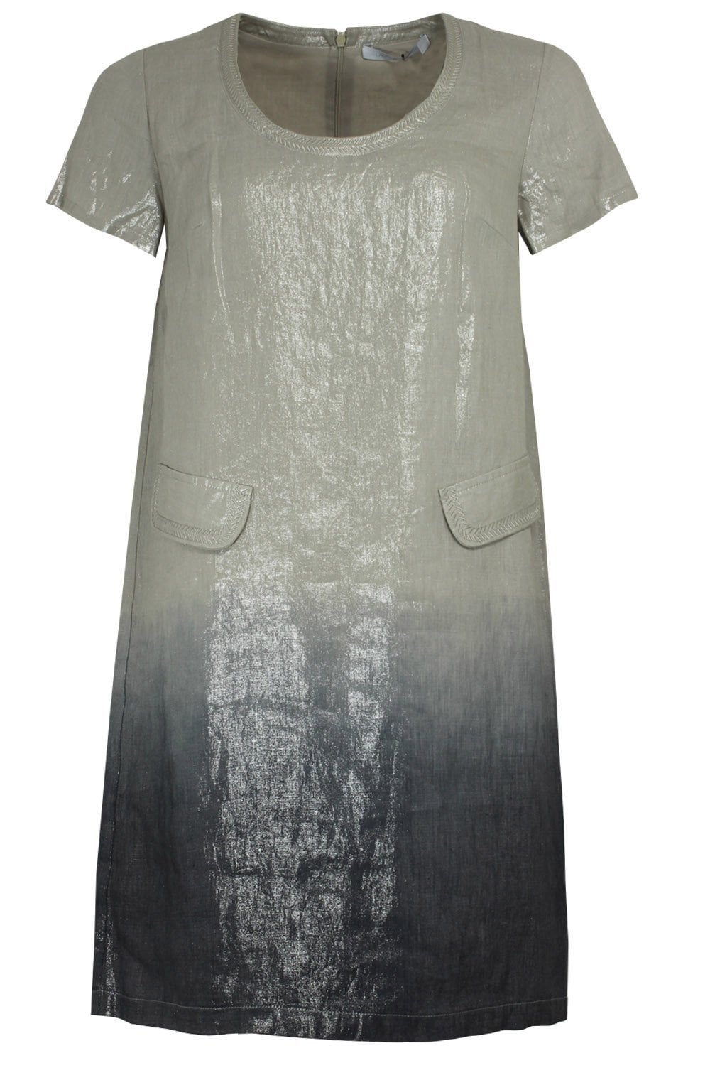 Metallic Finished Shift Dress