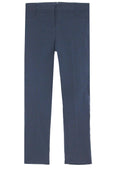 Navy Slim Fit Cropped Trousers