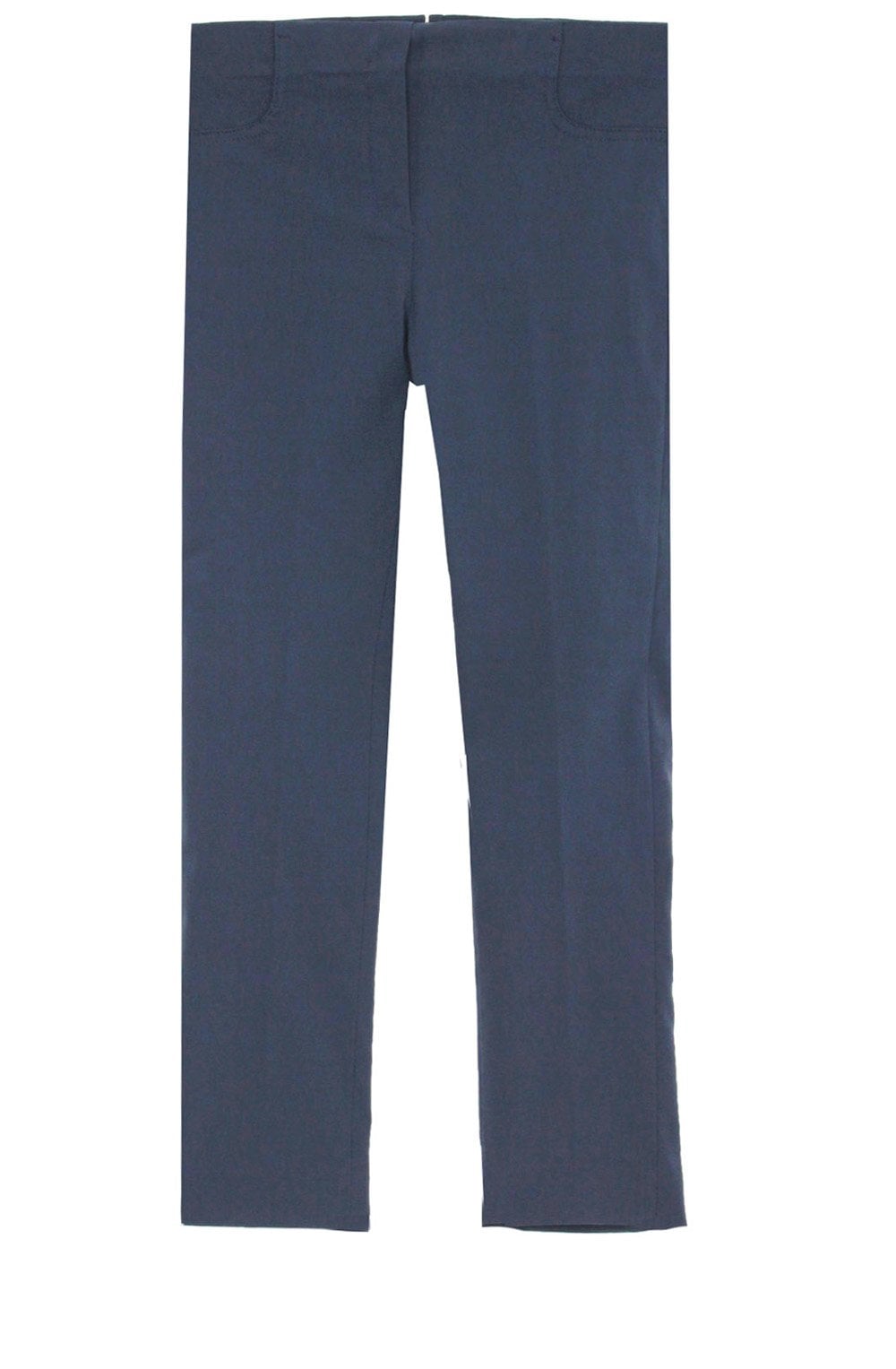 Navy Slim Fit Cropped Trousers