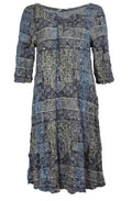 Patterned Crushed Jersey Dress