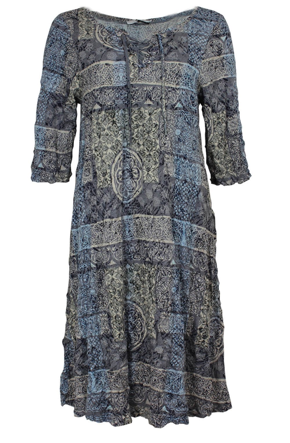 Patterned Crushed Jersey Dress